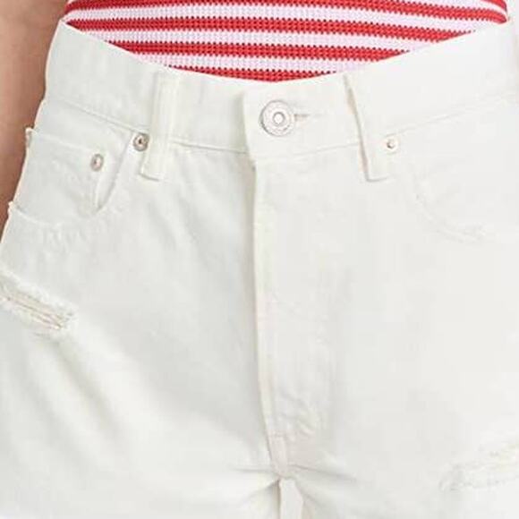 MOUSSY Montclair High Rise Shorts White Distressed 540FSC11-2580 Size 29 NEW NWT - Picture 2 of 8